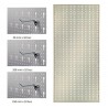 AV2 Panou perforat vertical ALB, 500x1000 mm cu set 30 carlige
