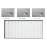 AO2 Panou perforat orizontal alb, 1000x500mm cu set 30 carlige