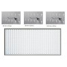 AO3 Panou perforat orizontal alb, 1000x500mm cu set 30 carlige