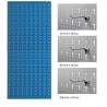 AB5 Panou profesional vertical albastru, 500x1000mm cu set 30 carlige metalice