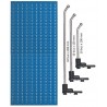 STV2 Panou perforat metalic albastru vertical, 500x1000 mm cu set 30 carlige metalice