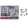 Kit 2 panouri perforate vertical/orizontal 800x600 pentru scule profesionale cu set 40 carlige plastic