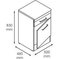 Dulap metalic cabinet medical/stomatologic cu un sertar, usa, fara polita, 500x460x830 mm