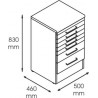 Dulap metalic cabinet medical/stomatologic cu 7 sertare, 500x460x830 mm