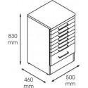 Dulap metalic cabinet medical/stomatologic cu 8 sertare, 500x460x830 mm