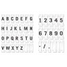 Set sabloane vopsire litere si cifre 0-9 / A-Z,  de 5 -30 cm inaltime caracter.