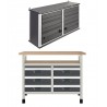 WB 4 Banc de lucru 1130x650x860 mm cu dulap suspendat, Wolfcraft
