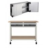 WB 6 Banc de lucru 1130x650x860 mm cu dulap perforat suspendat, Wolfcraft