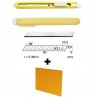 Set Cutter / cutit utilitar mic NT Cutter - 9mm + 10 lame de schimb + placa de taiere A4