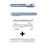 Set Cutter / cutit utilitar mic NT Cutter - 9mm + 10 lame de schimb + rigla 30 cm.