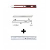 Set Cutter / cutit utilitar mic NT Cutter - 9mm + 10 lame de schimb + rigla 30 cm