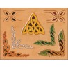Sablon pielarie colturi ”celtice”, Tandy Leather SUA