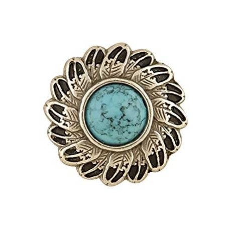 Ornament Turquoise Feather Tandy Leather SUA