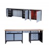 Combo banc de lucru profesional cu dulap suspendat,2400mm