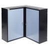 Dulap suspendat pentru colț 600x600x190 mm, cu 2 uși și 4 polițe