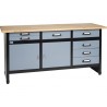 Banc de lucru 1700mm, cu 2 usi si 7 sertare