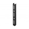 Sina simpla de perete Dolle Single Slot 145mm, neagra, pentru rafturi modulare
