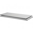 Polite metalice raft Dolle Steelboards 800x300 mm, argintii, 2 bucati