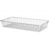 Cos plasa metalica Dolle Gridbasket 800x350x120 mm, argintiu, pentru rafturi modulare