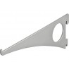 Suport simplu raft pe sina Dolle Half Pipe 200mm, argintiu, pentru rafturi modulare