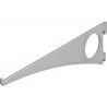 Suport simplu raft pe sina Dolle Half Pipe 250mm, argintiu, pentru rafturi modulare