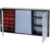 Dulap suspendat 1200x600x190 mm, cu 3 usi, 2 polite si 18 casete
