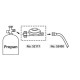 Regulator presiune butelie gaz  50mbar filet 1/4", pentru propan & butan