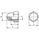 Piulite hexagonale infundate M4-M20 DIN1587 otel inox A2, 5 bucati