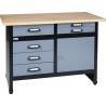 Banc de lucru  1200mm, cu 1 usa si 6 sertare