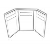 Sablon portofel triplu, 6 carduri  Tandy Leather