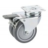 Rola dubla 75mm, placa total-stop, protectie la fire, rulment cu bile
