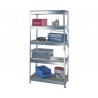 Raft metalic cu 5 polite din lemn 1000x500x2000 mm max. 300 kg/polita, montaj rapid cu cleme