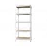 Raft metalic cu 5 polițe din lemn 750x350x1800 mm max. 175 kg/poliță, montaj rapid cu cleme