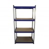 Raft metalic cu 4 polițe din lemn Industrial 1000x600x1960 mm max. 350 kg/poliță, montaj rapid cu cleme