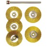 28962 Set perii din bronz miniatura pentru masini de gaurit, frezat, slefuit,, Proxxon