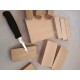 Set 3 blocuri de lemn de paltin pentru cioplit 45x50mm