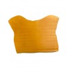 Piele naturala intoarsa / velur, galben neon