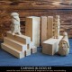Set 5 blocuri de lemn de cires pentru cioplit