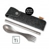 Set pai si spork din titan Spork´n Straw Kit Titanium, LIGHT MY FIRE