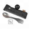 Set spork din titan si teaca Spork Kit Titanium, LIGHT MY FIRE