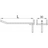 Carlig metalic pentru panou profesional de scule 150 mm Unior