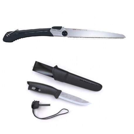 CBS132 Set cutit Morakniv Companion Spark si fierastrau Tajima