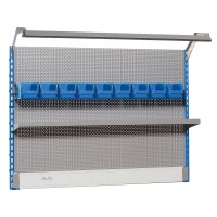 Panou perforat, cu iluminator si cutii organizator pentru piese mici, cu 2 prize, Unior 625759, Modul MC9, 1500 x 1155 mm