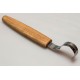 SK2SOak Cutit de cioplit linguri 30mm, cu maner de stejar si teaca de piele, BeaverCraft
