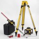 Set Stabila cu nivelă laser rotativ, trepied și riglă de 2,4 m