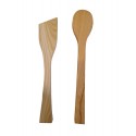 Set lingura groasa si spatula de cioplit din lemn de cires