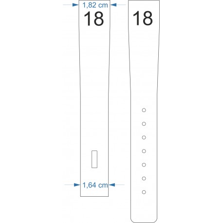 Sabloane taiere pt curele de ceas din piele, forma dreapta 18, 20, 22, 24mm latime