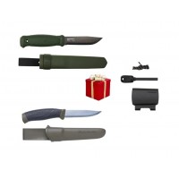 Cutit Garberg Green Carbon negru cu teaca polimer, + CADOU kit supravietuire si cutit Companion MG(C)
