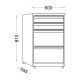 Dulap cu 4 sertare, 500x555x810