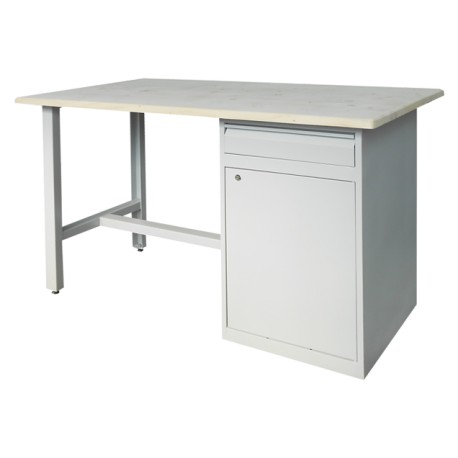 Banc de lucru cu dulap, 1 usa si sertar